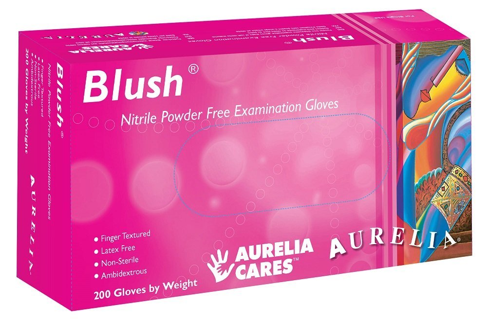Supermax 78888 Aurelia Blush Powder Free Nitrile Gloves Non Sterile Large Pink 200/Bx Supermax 78888 Aurelia Blush Powder Free Nitrile Gloves Non Sterile Large Pink 200/Bx